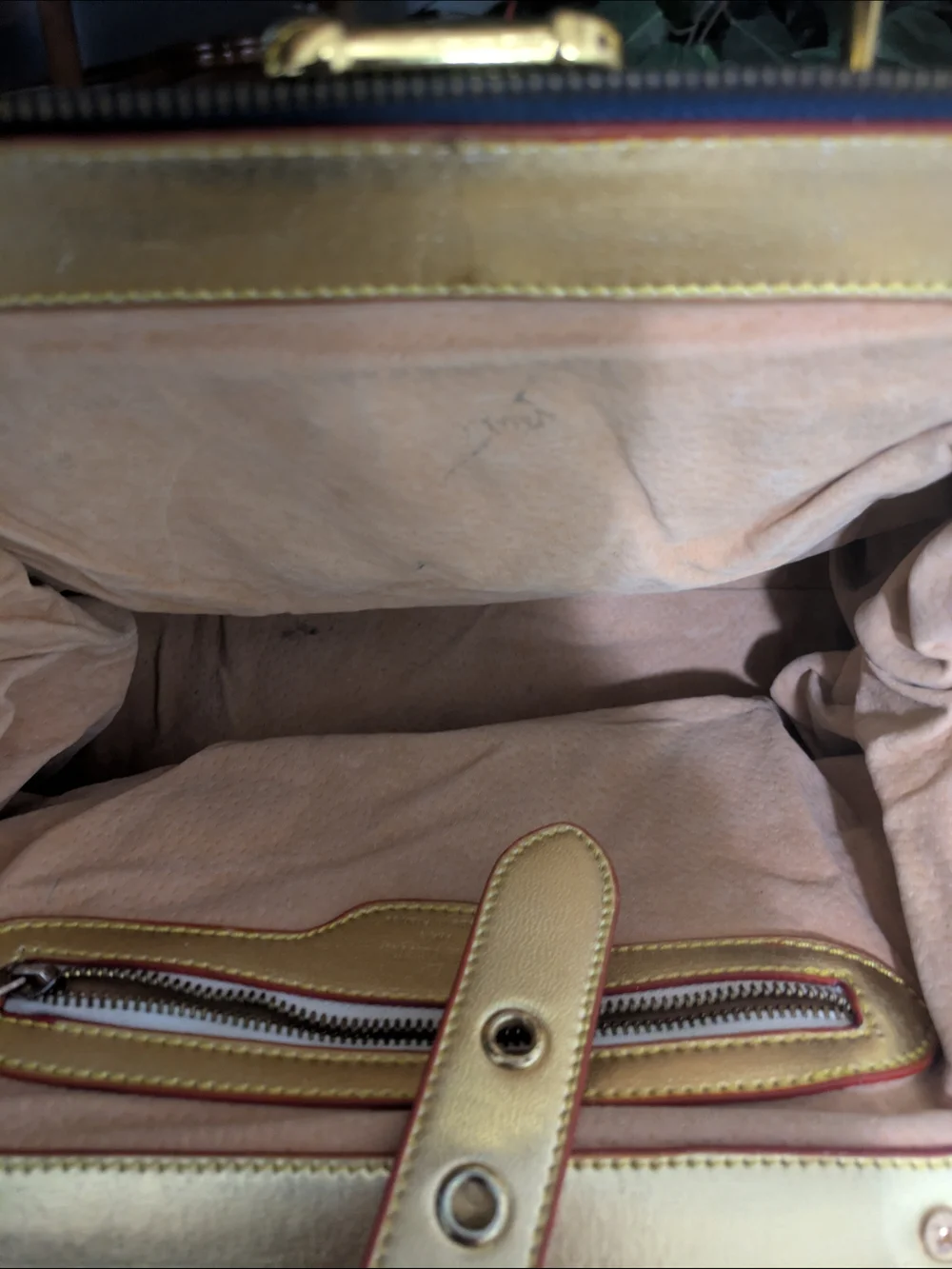 Louis Vuitton Navy Monogram Canvas Satchels And with Gold Leather Trim